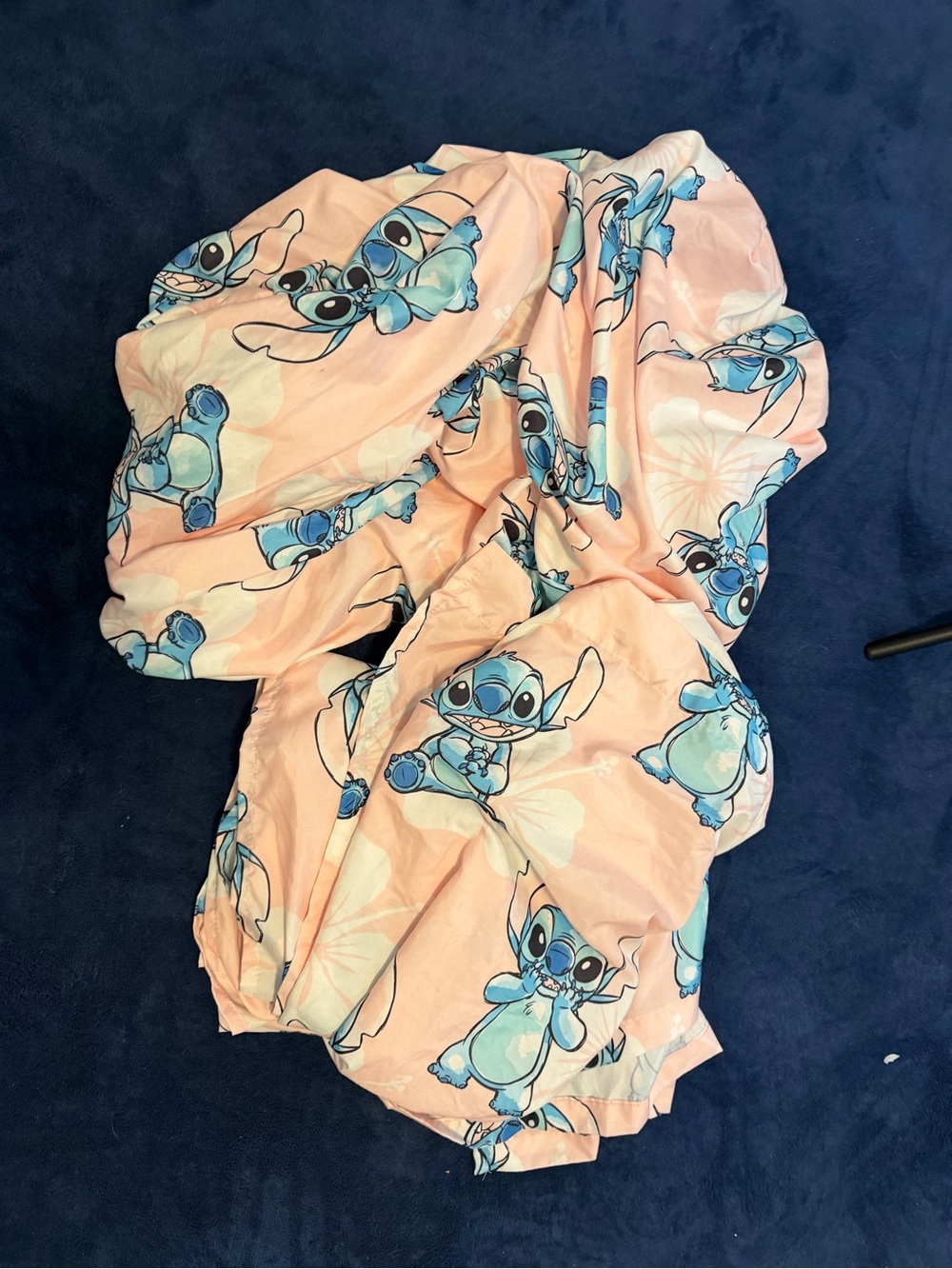 Twin Sized Stitch Printed Bedding Set - Pink & Blue 2 Sheets 3 Pillow Cases - Picture 10 of 10